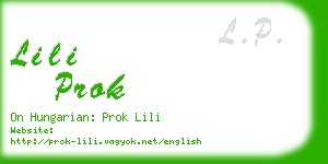 lili prok business card